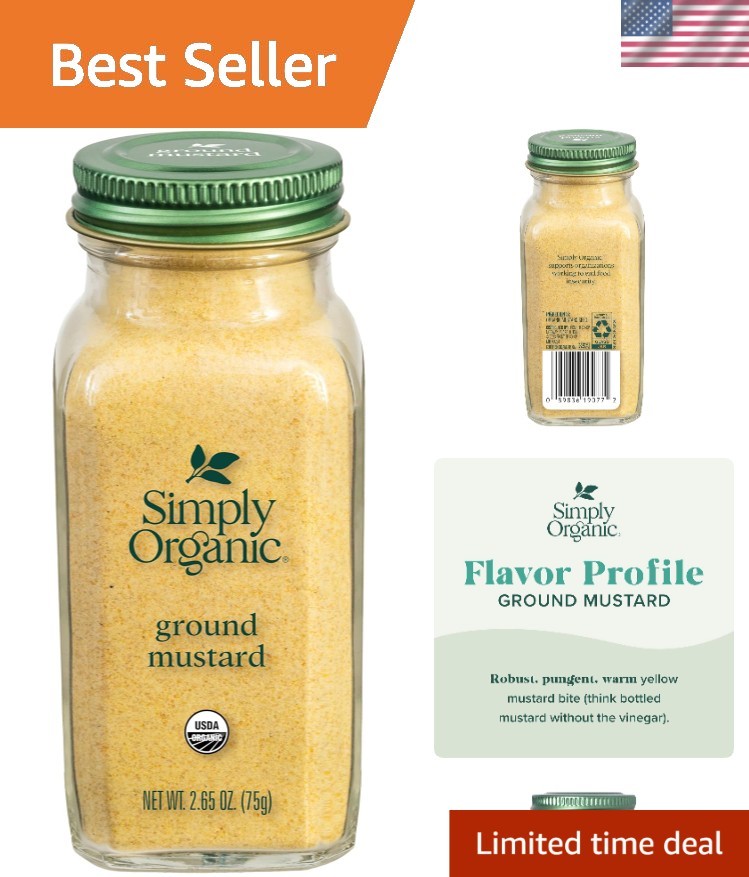 Versatile 3.07 oz Organic Ground Mustard Seed – Perfect for Curries and Sauces