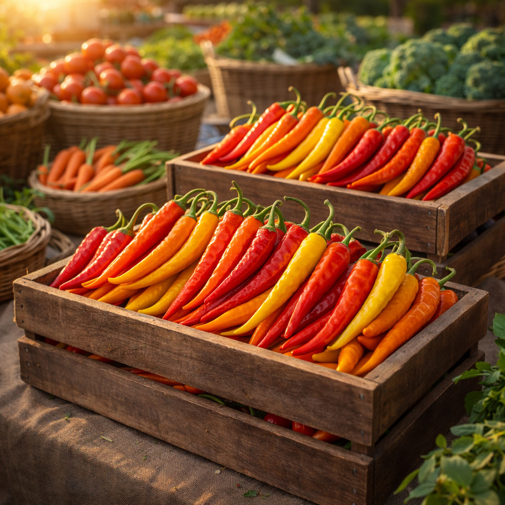 Cayenne Fiesta Blend Pepper Seeds | Hot Pepper Mix | Heirloom Chili 25 seeds