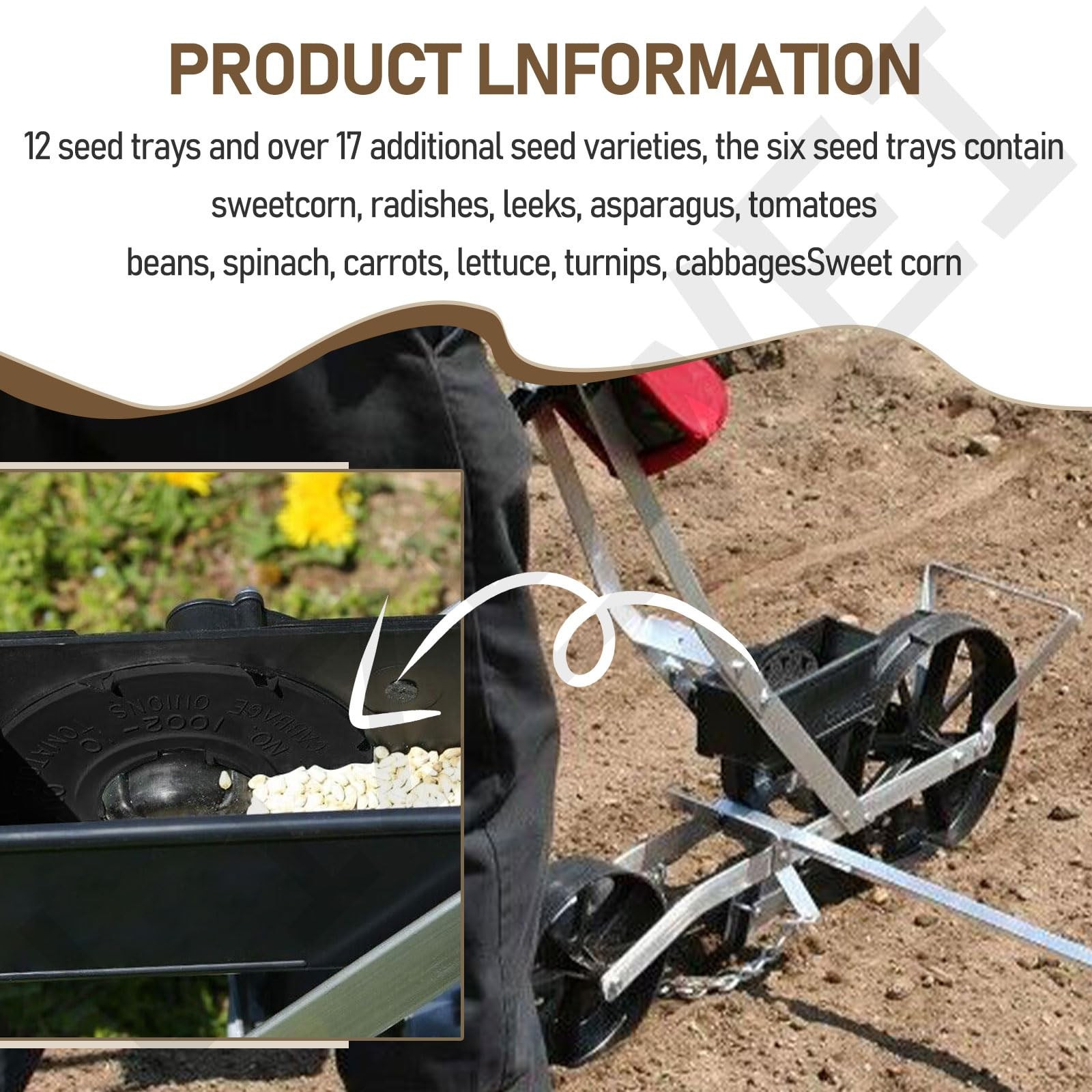 60009 60010 Optional Seed Plate 12 Set for EarthWay 10001 1001-B Garden Seede…