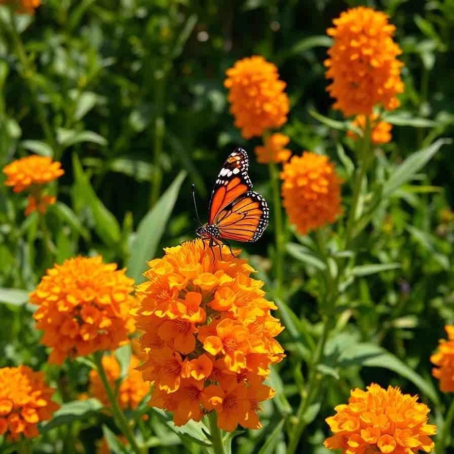 100+ Seeds Milkweed ORANGE PERENNIAL Tuberosa Monarch Butterfly Non-GMO
