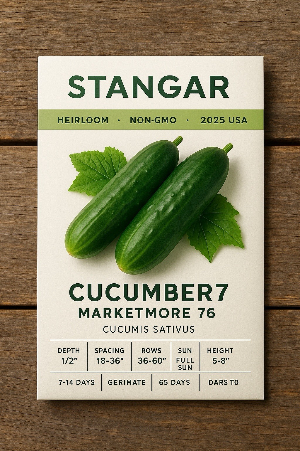 Marketmore 76 Cucumber Seeds, NON-GMO, Variety Sizes Sold, FREE SHIP