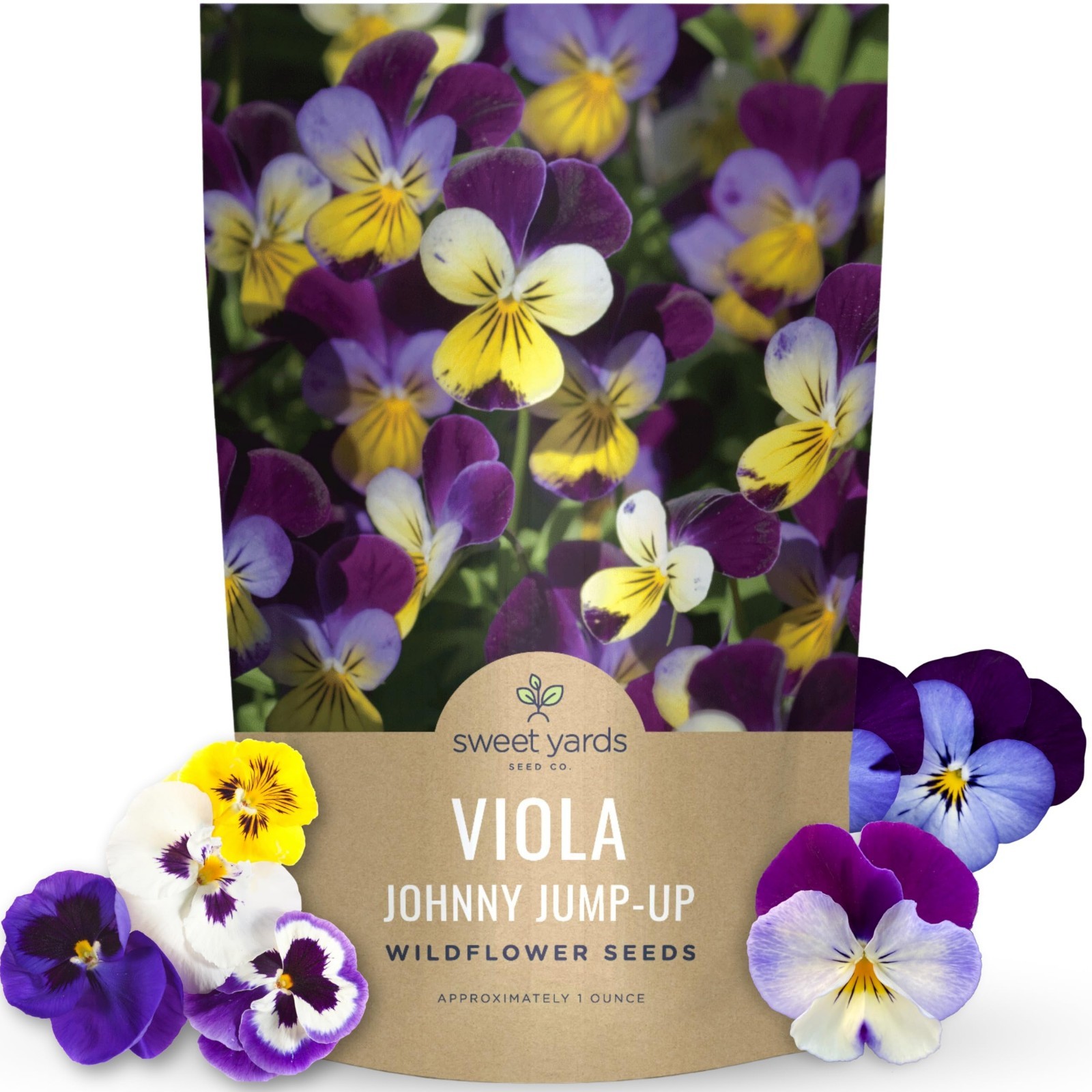 40,000 Viola Tricolor Flower Seeds – Bulk 1 Ounce Pouch for Planting & Gardening