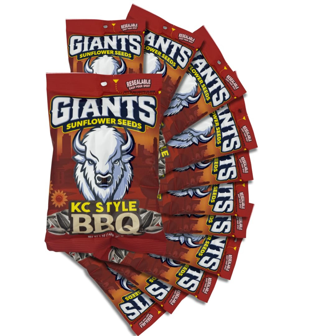 GIANTS KC Style BBQ Sunflower Seeds – Sunflower Seeds Bulk, Roasted Sunflower Se