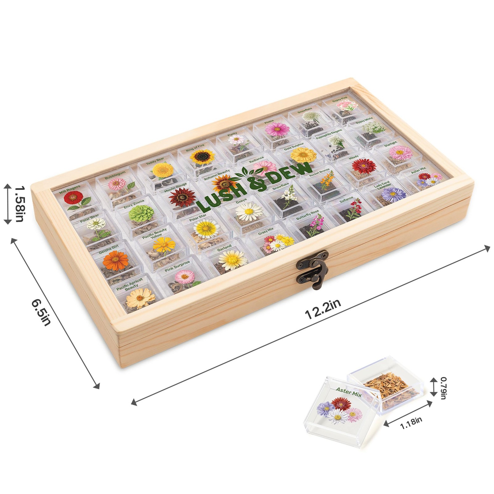 Zodiac Garden Seed Bank – 12 Non-GMO Heirloom Herb & Flower Seeds with Moon