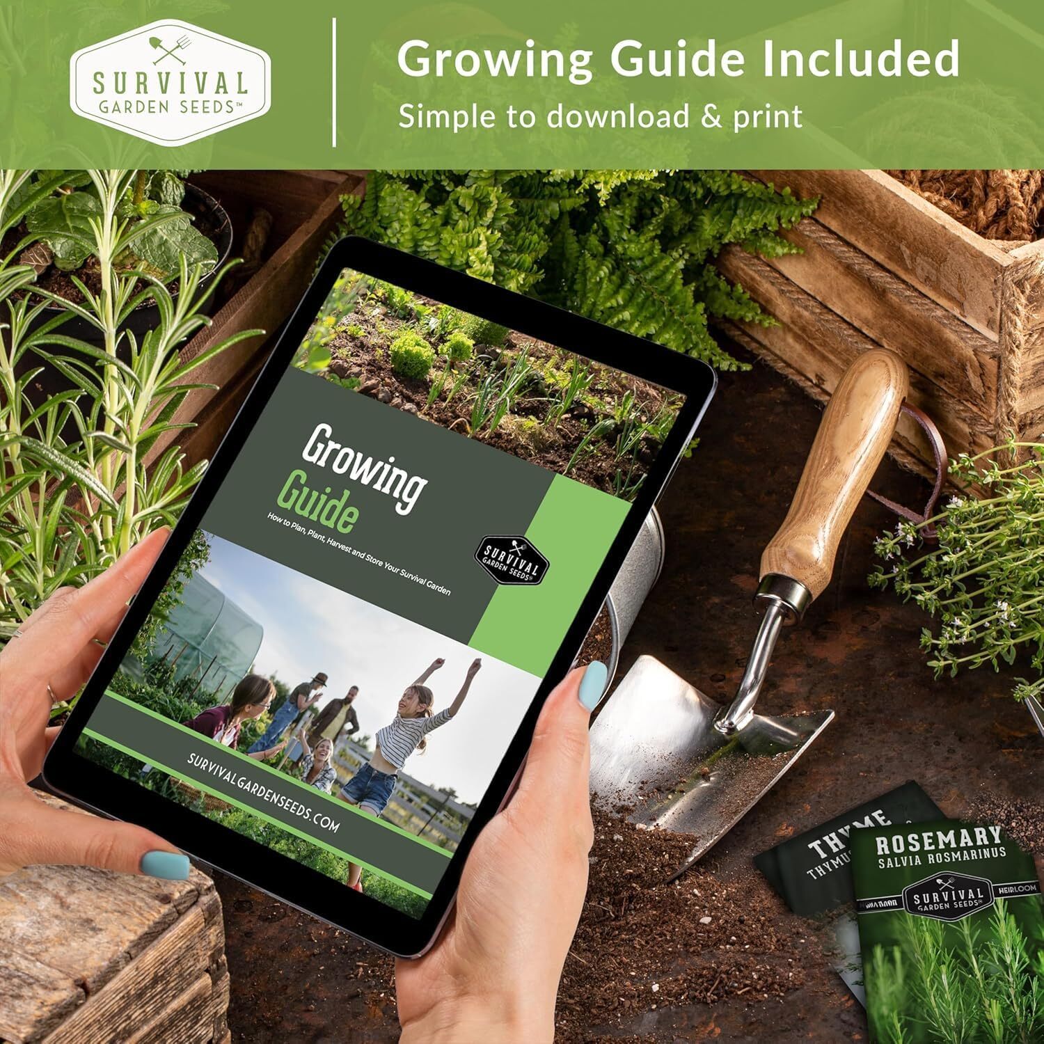 Home Garden – 30 Variety Heirloom Seed Vault (18,500+) | Non-Gmo Vegetable, Herb