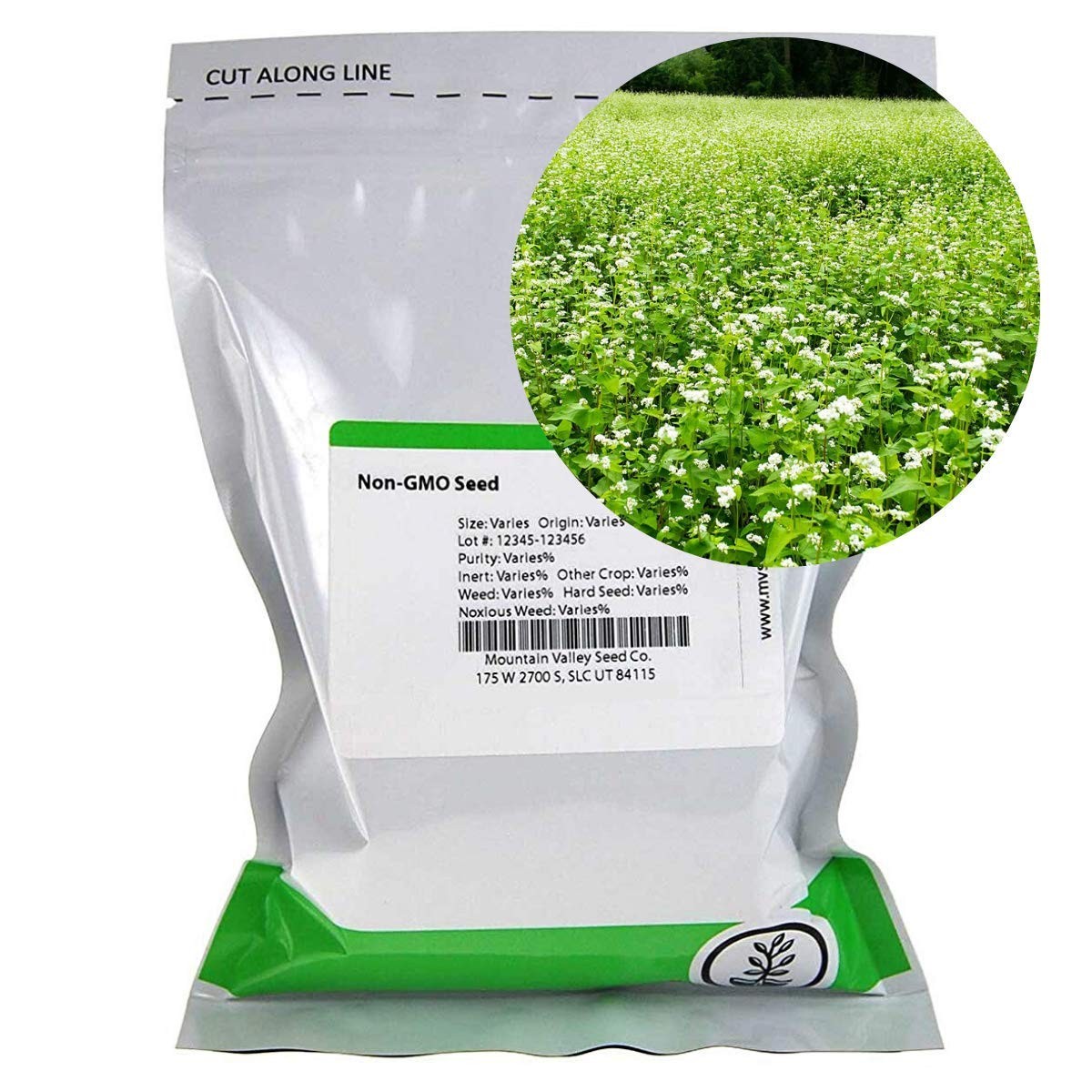 Organic Buckwheat Seeds 1 Lb 15,000 Seeds for Microgreens Gardening