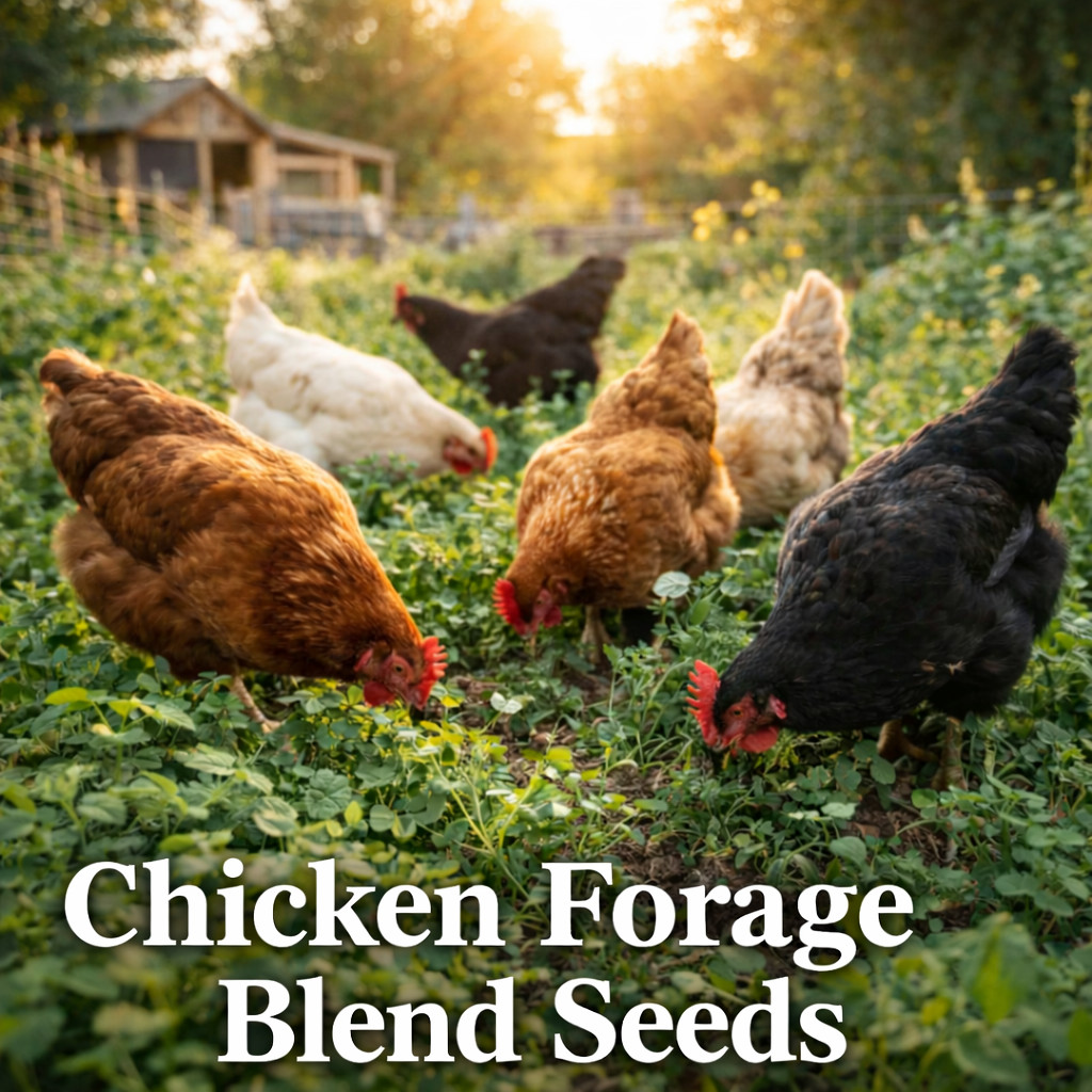 Chicken Forage Blend Seeds – Backyard Chicken Feed Mix, Poultry Forage Seed 1 oz