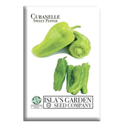 Cubanelle Sweet Pepper Seeds (Capsicum annuum) – 100+ Non-GMO Heirloom Seeds