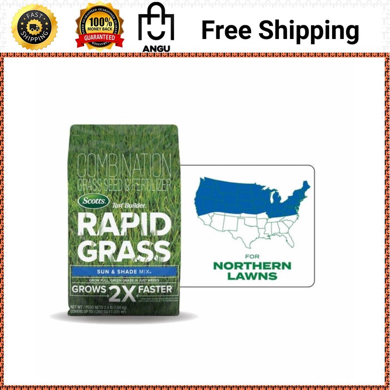 Scotts Turf Builder Rapid Grass Sun and Shade Mix, 2.4 lb., Seed & Fertilizer
