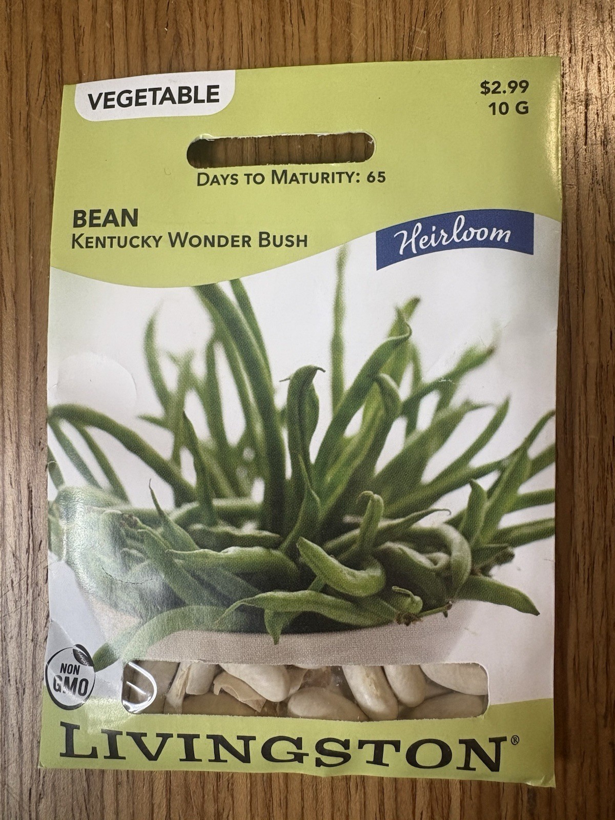 Livingston Seed Company Kentucky Wonder Bush Bean Heirloom Non-GMO Seeds