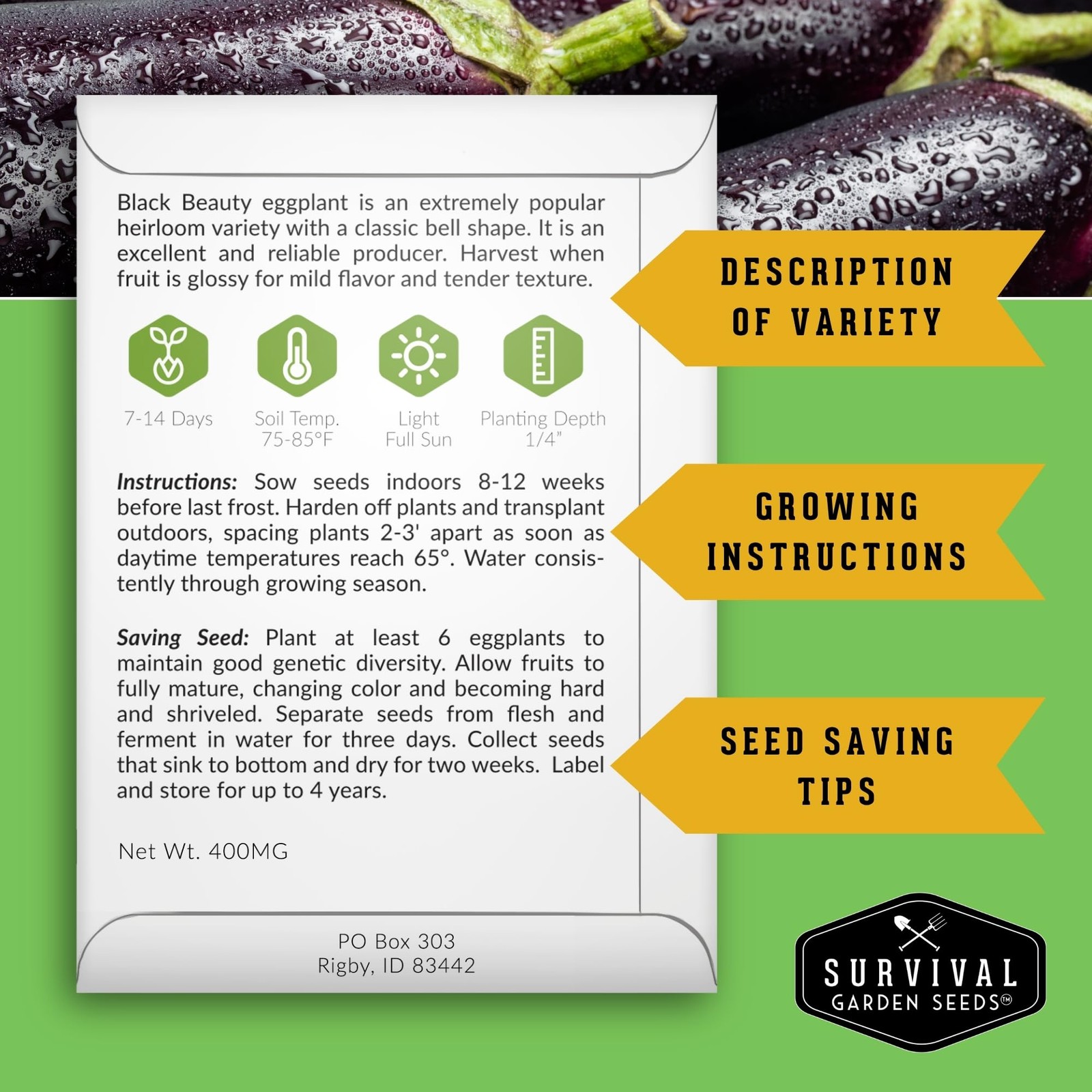 Vegetable Garden Seed Vault for Planting – 15 Pack Collection | Heirloom Non-…