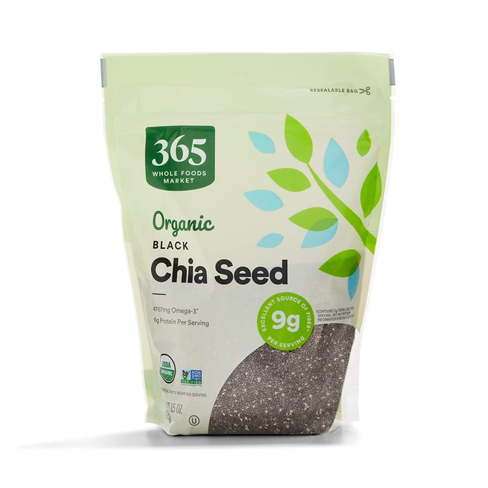 Organic Black Chia Seeds 15 Ounce – No Grinding Needed, Perfect for Every Meal
