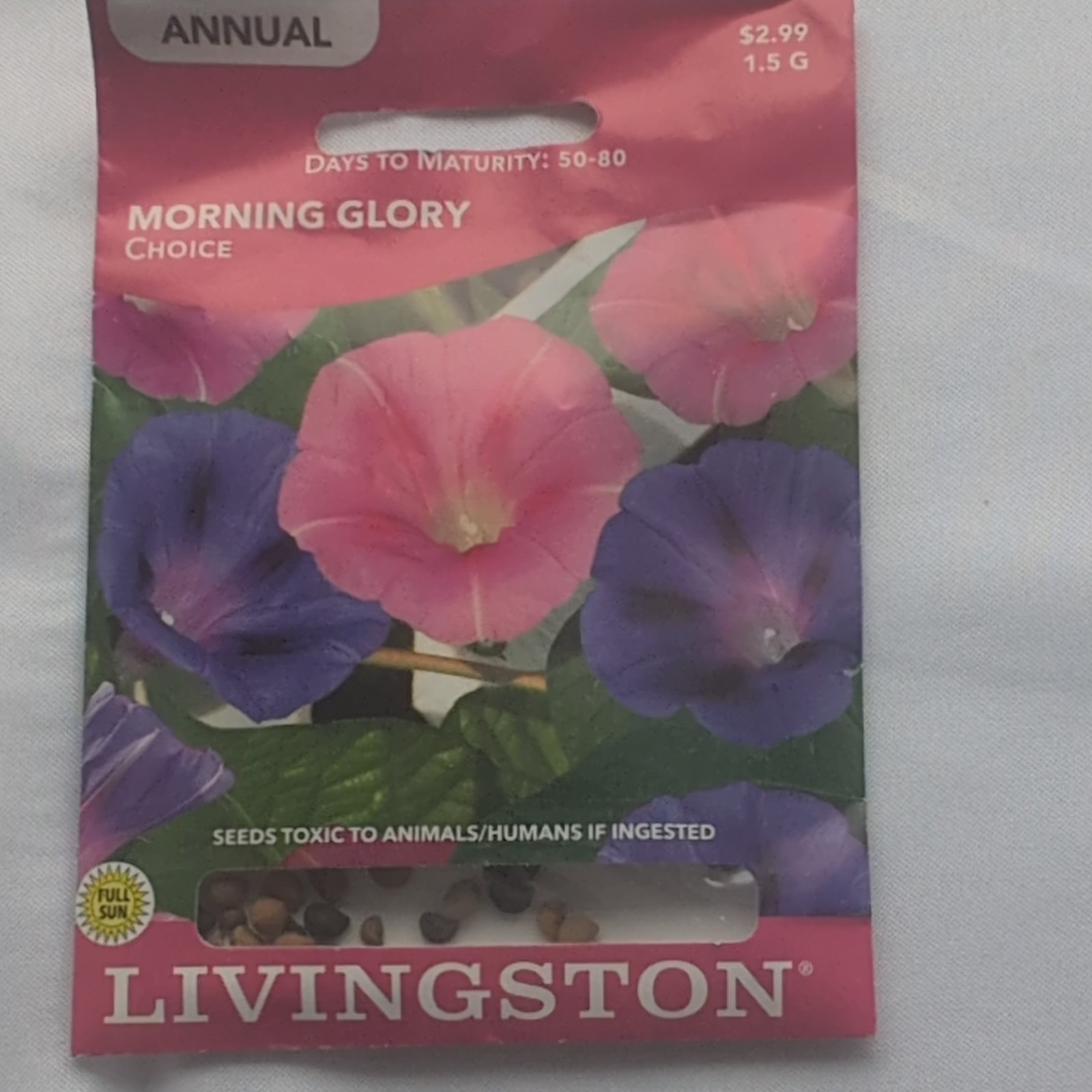Livingston Morning Glory Choice Annual Vine Seeds Pink/Blue Climbing Y1270
