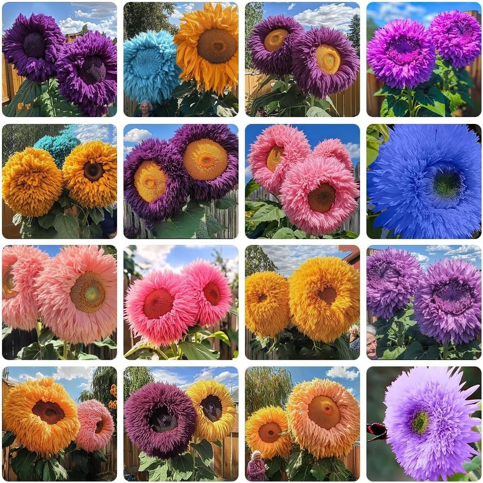 Teddy Bear Sunflower Seeds for Planting 100 NonGMO Heirloom Seeds, Fluffy Po…