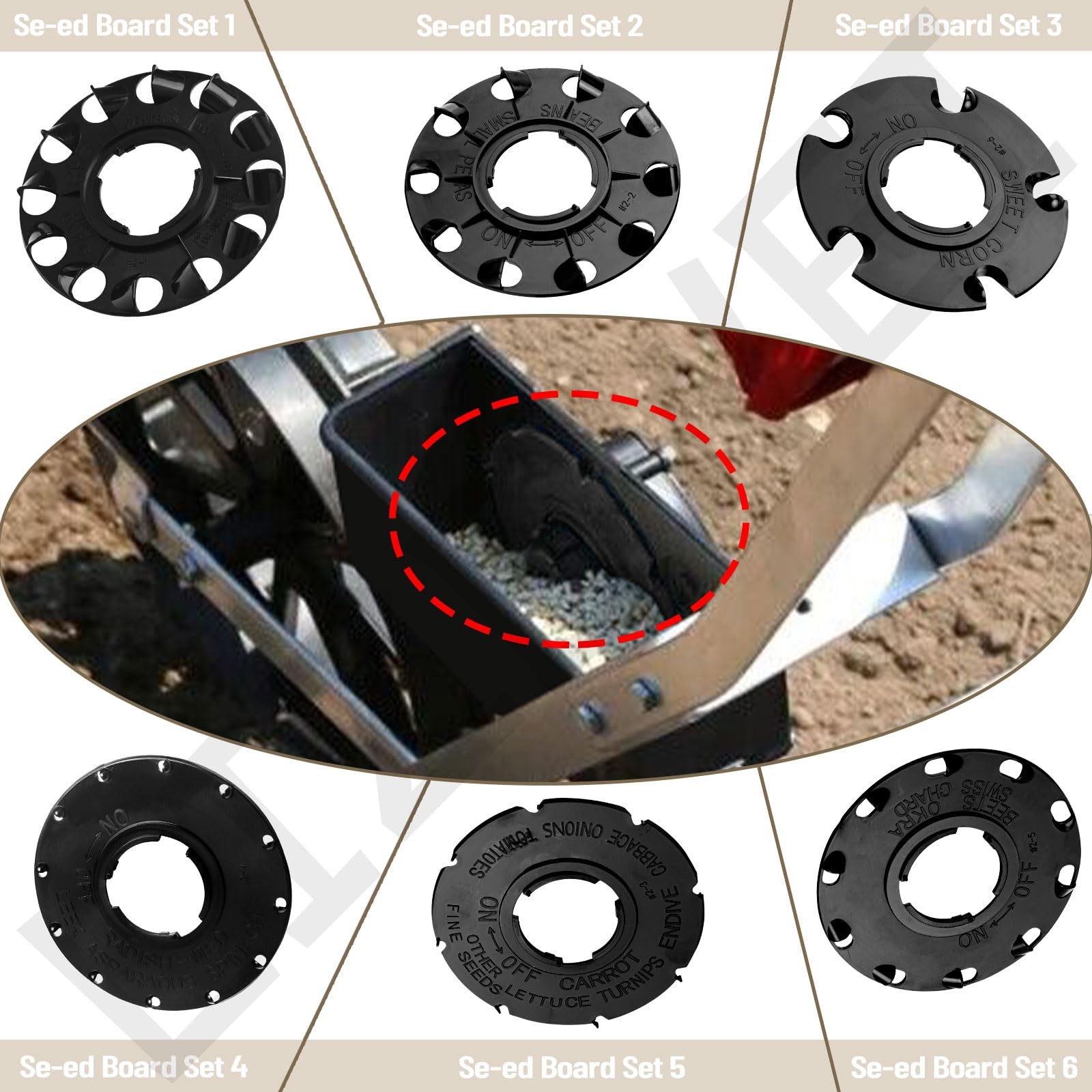 60009 60010 Optional Seed Plate 12 Set for EarthWay 10001 1001-B Garden Seede…