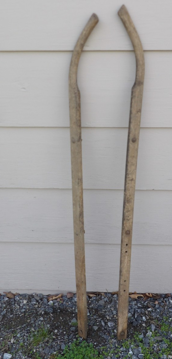 Vintage Antique Wooden Hand Cultivator Handles Shafts Arms Farm Garden Outdoors