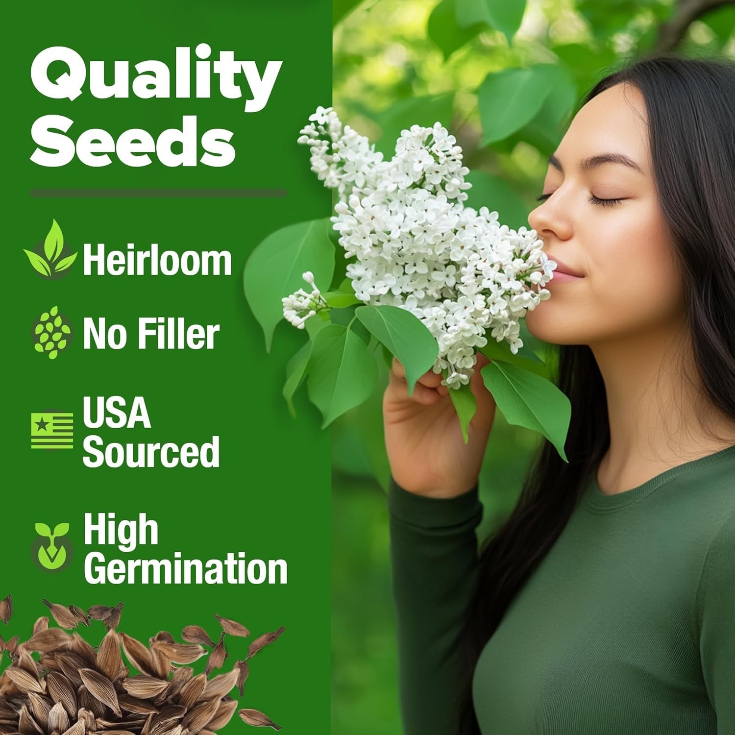 Pollinator-Friendly White Lilac Seeds – 53 Non-GMO Heirloom Trees for All Zones