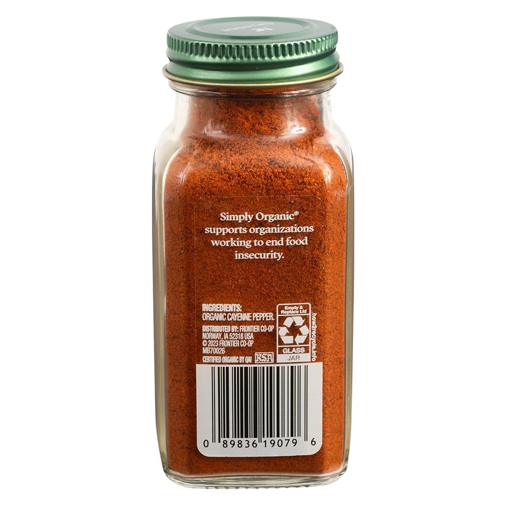 Organic Cayenne Pepper 2.89 oz Pack of 2 – Non-GMO & Kosher Certified Spice