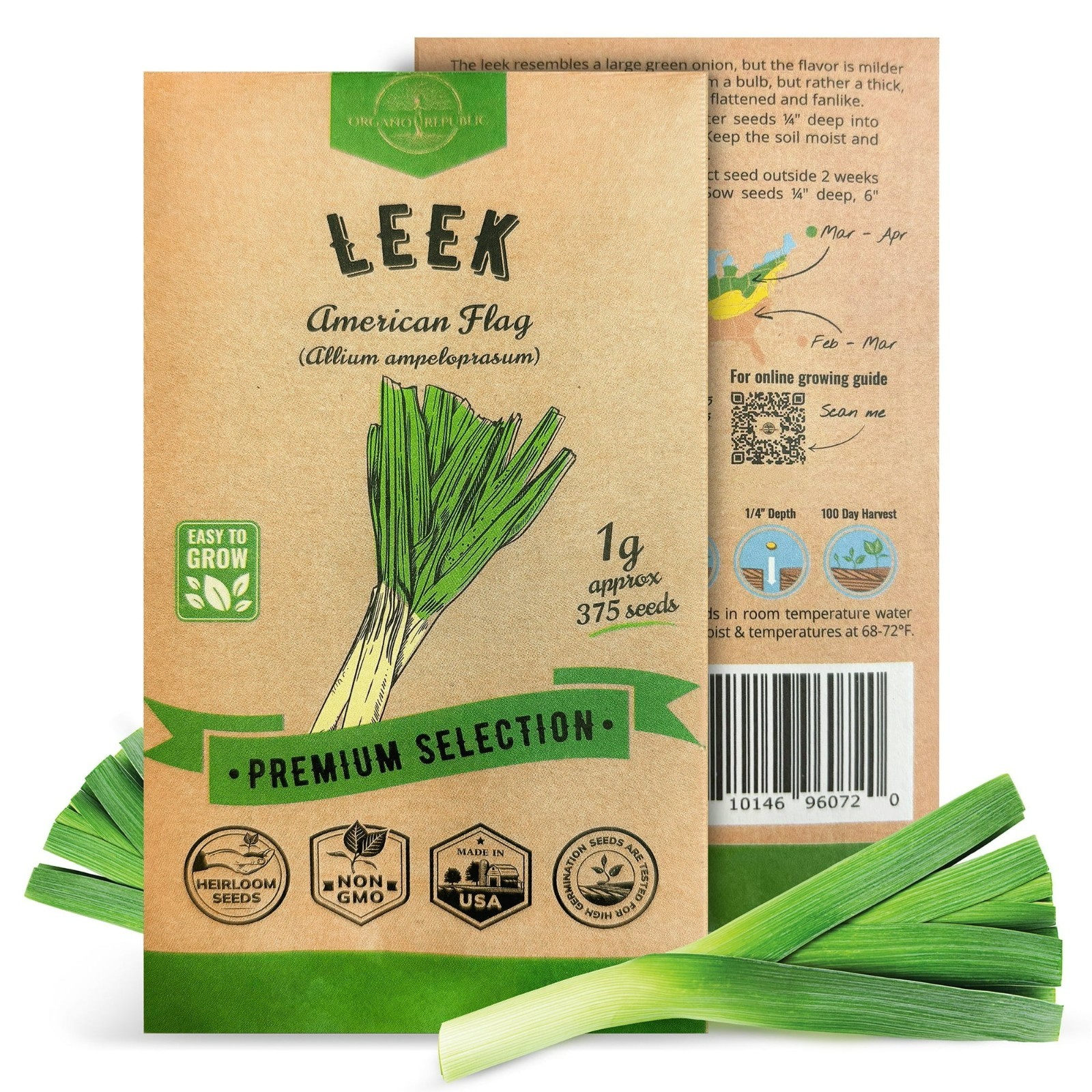 Leek American Flag Seeds – Organo Republic