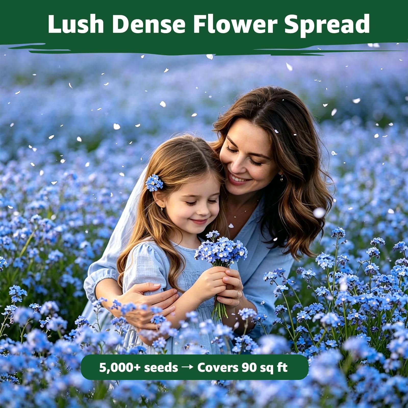5600+ Forget Me Not Seeds – Easy to Grow Blue Perennial Wildflowers for Gardens