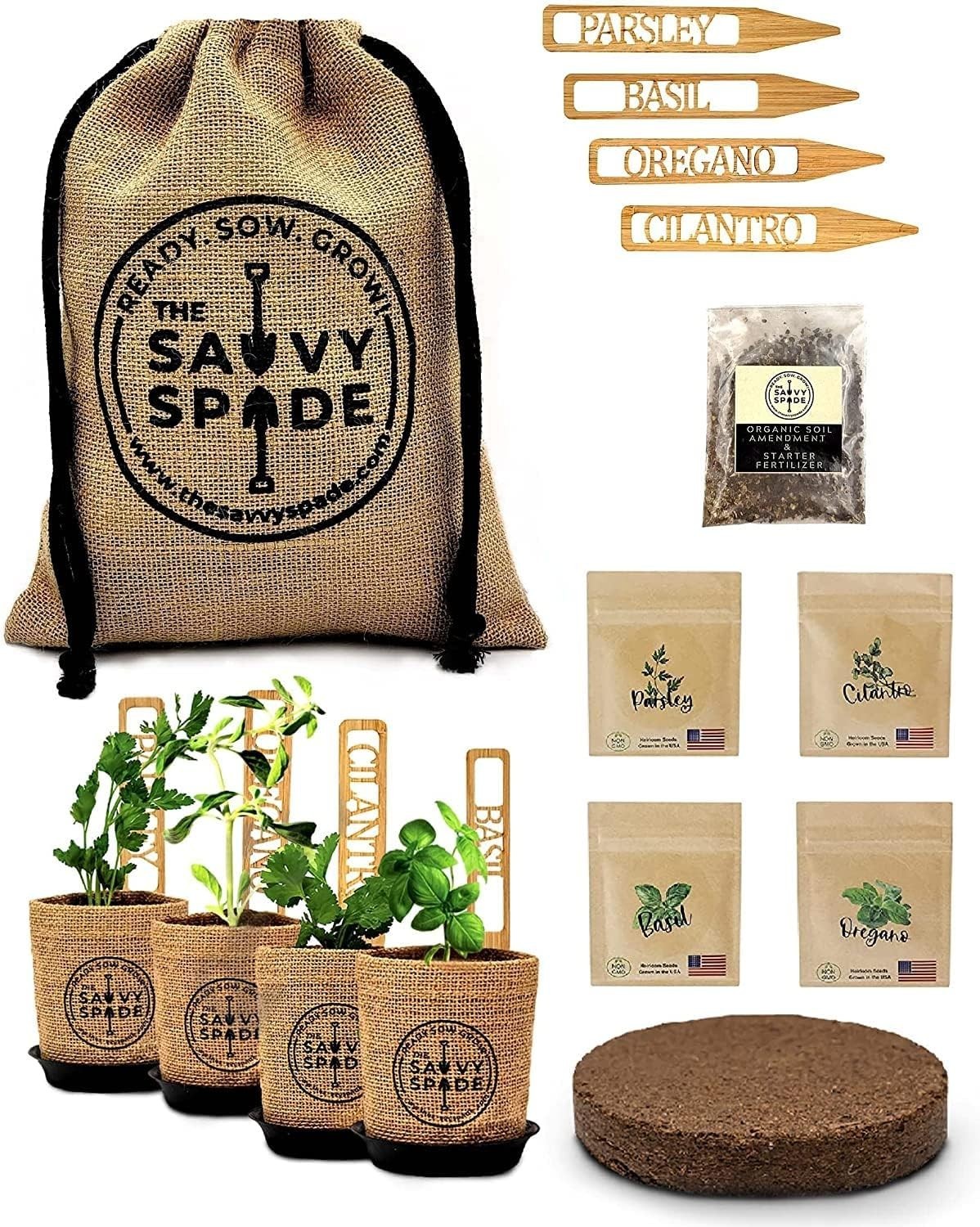 Indoor Herb Garden Starter Kit – Non GMO, Heirloom Herb Seeds – Cilantro, Ore…