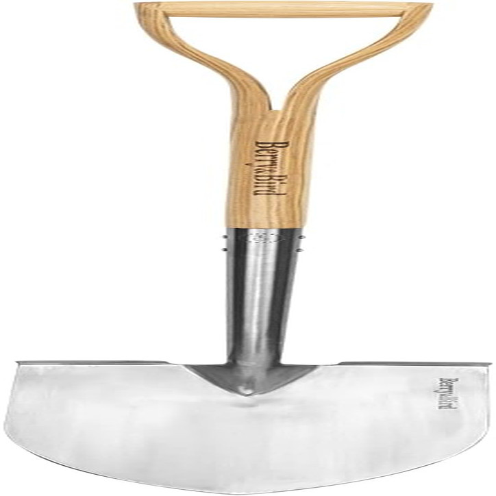 Heavy Duty 43″ Round Spade Shovel with Wooden D Handle for Gardening