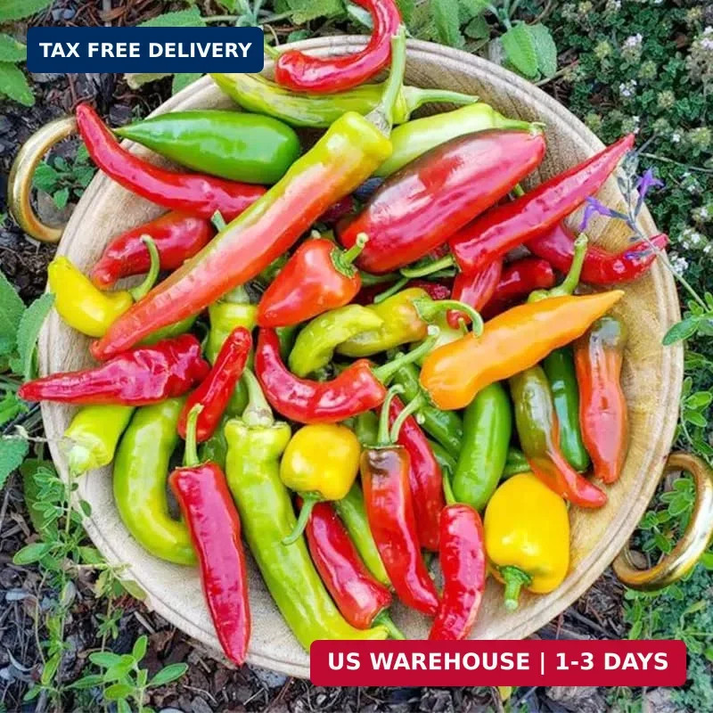 Hot & Sweet Pepper Seed Collection for Planting – 8 Varieties Pack, Jalapeno, Ha