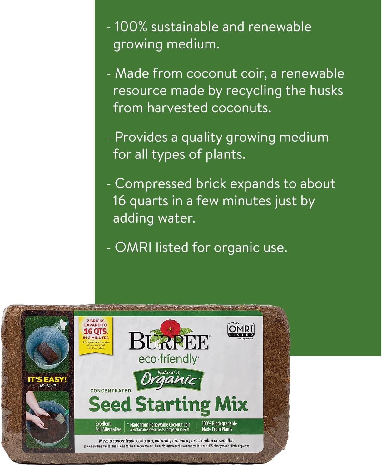 16 Quart Coconut Coir Mix for Seed Starting – Improve Germination Rates