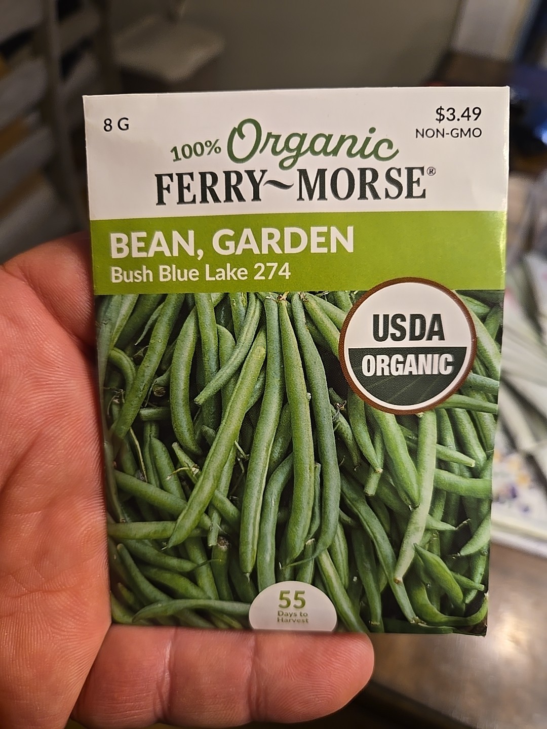 Ferry-Morse 2025 Seed Bush Blur Lake 274 Organic 8g
