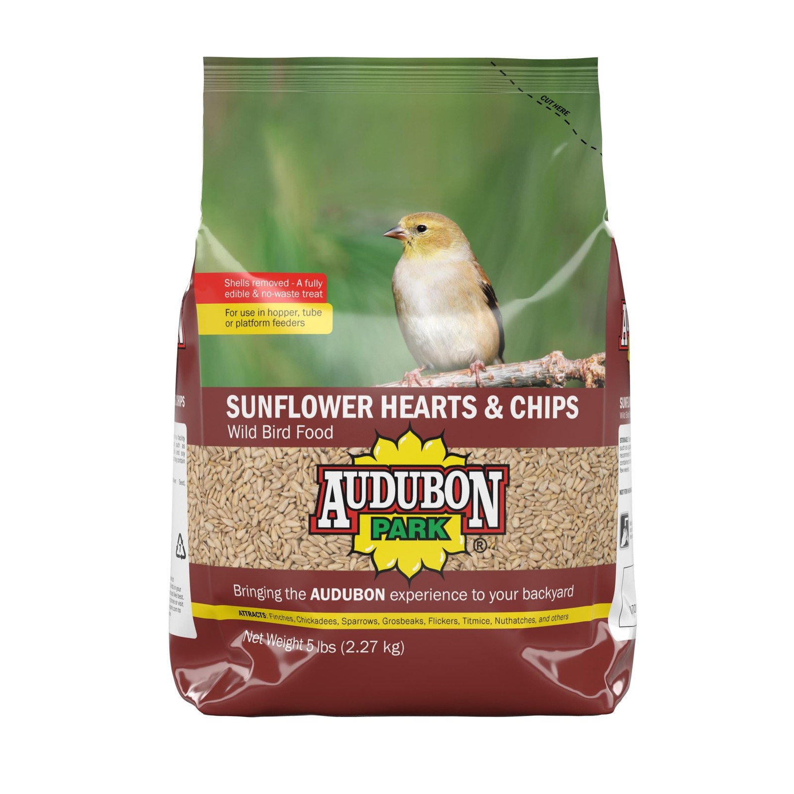Audubon Park Sunflower Hearts & Chips Wild Bird Food No Mess Sunflower Seeds for