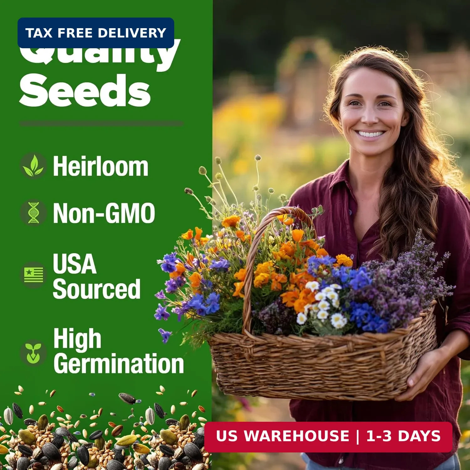 HOME GROWN Herb Seeds 32 Medicinal Herbs and Tea Variety Pack – Annual & Perenni