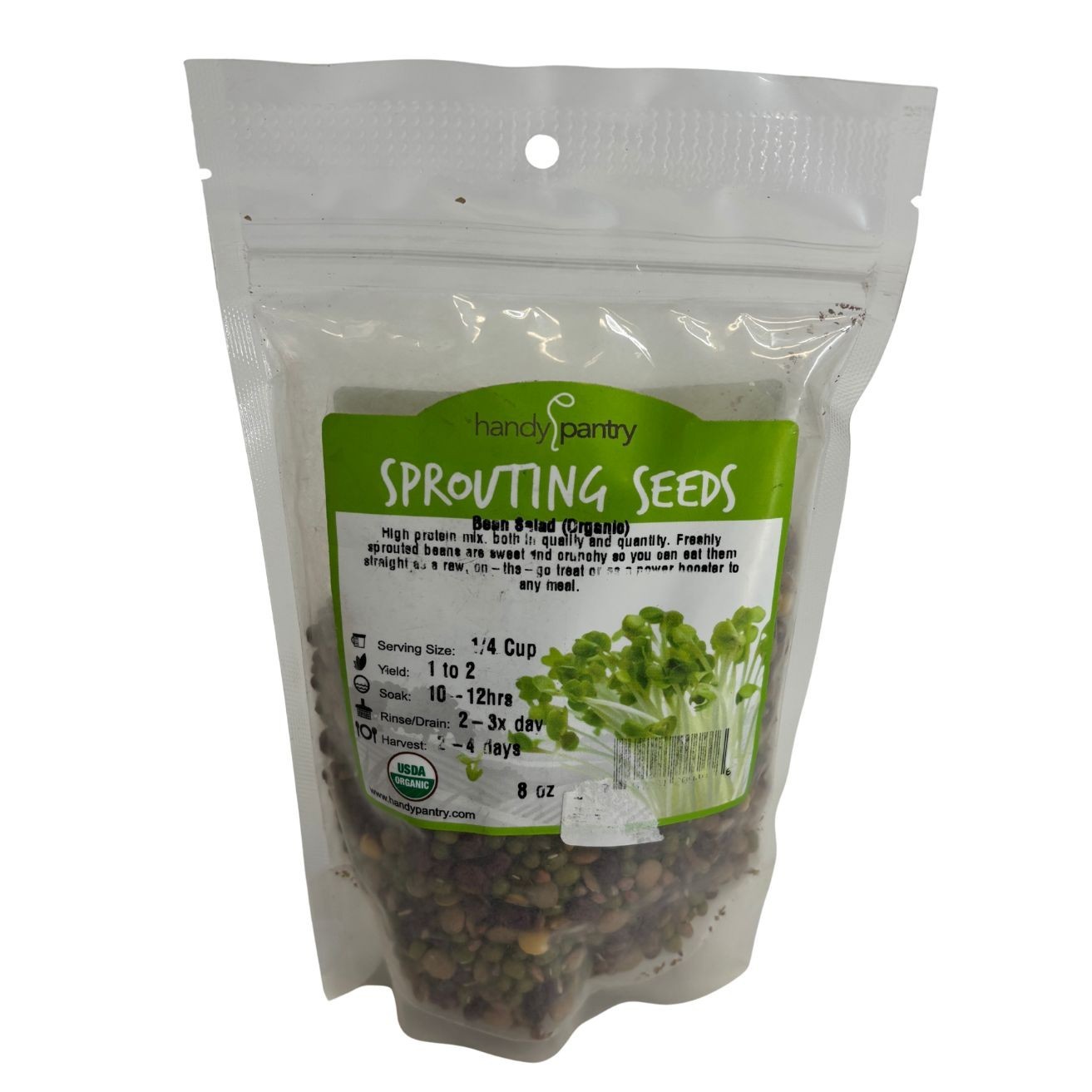 Handy Pantry Bean Salad Mix | Organic Microgreens Sprouting Seeds 8 oz