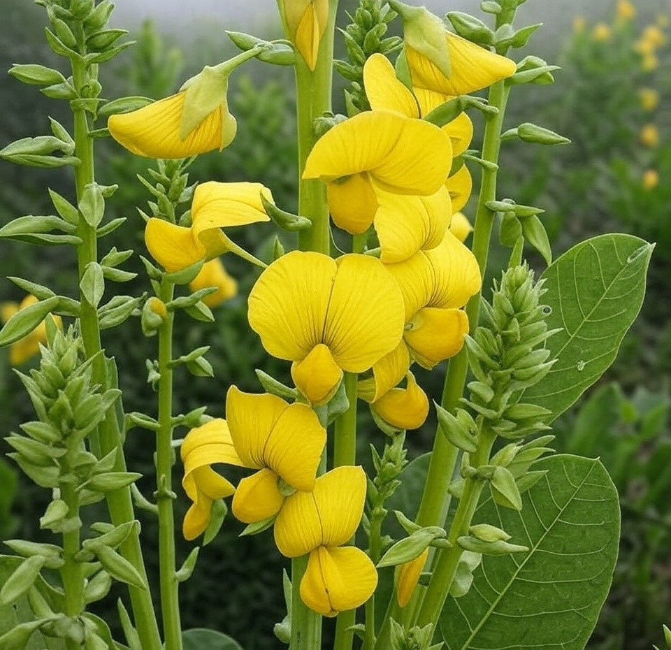 Crotalaria spectabilis 15 Seeds, Showy Rattlebox Rattlepod Flowering Herb