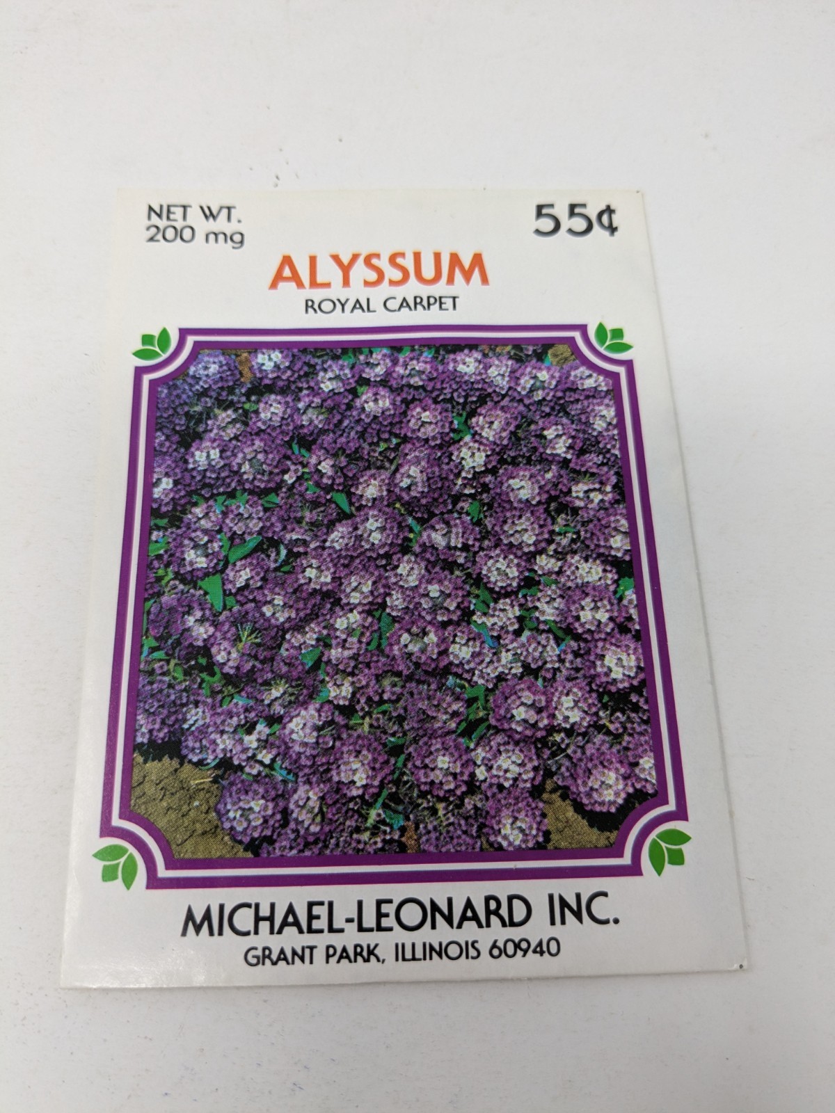 Vintage Unopened Lot of 4 Packets ALYSSUM Royal Carpet & Carpet of Snow 1996/97
