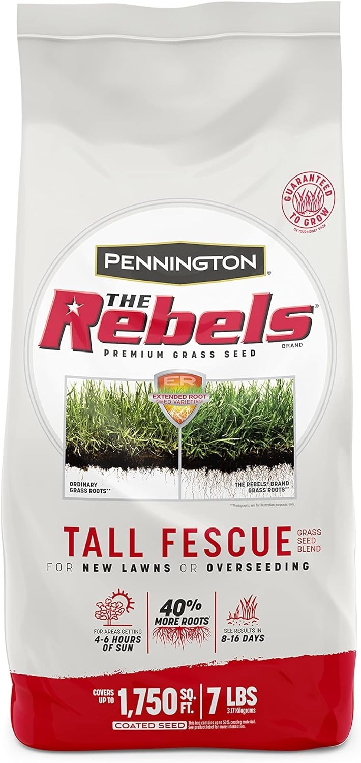 7 lb Rebels Tall Fescue Grass Seeds – Drought Resistant & Durable