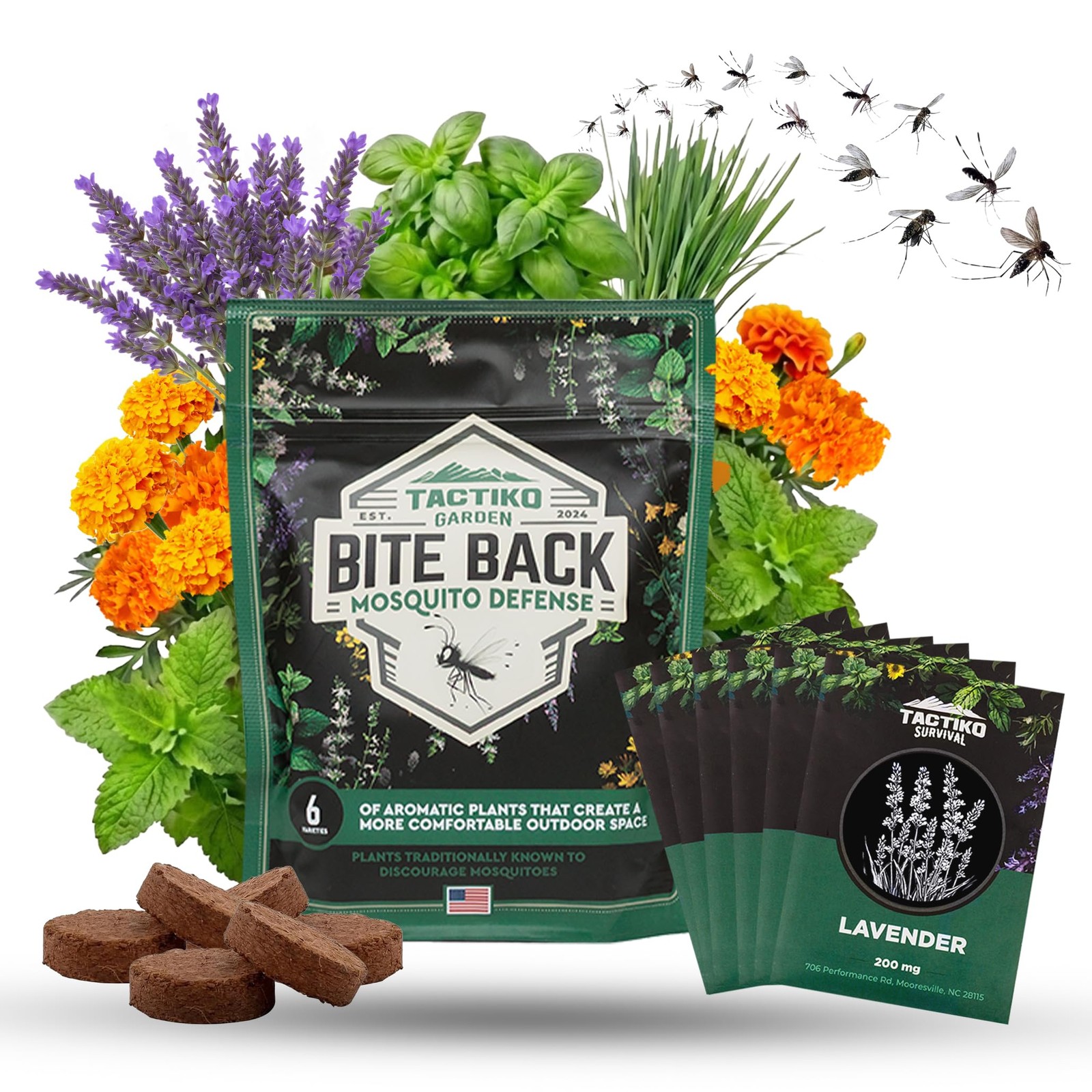 Tactiko Garden Aromatic Herb Seed Kit for Mosquito Season – 6 Individual Seed…