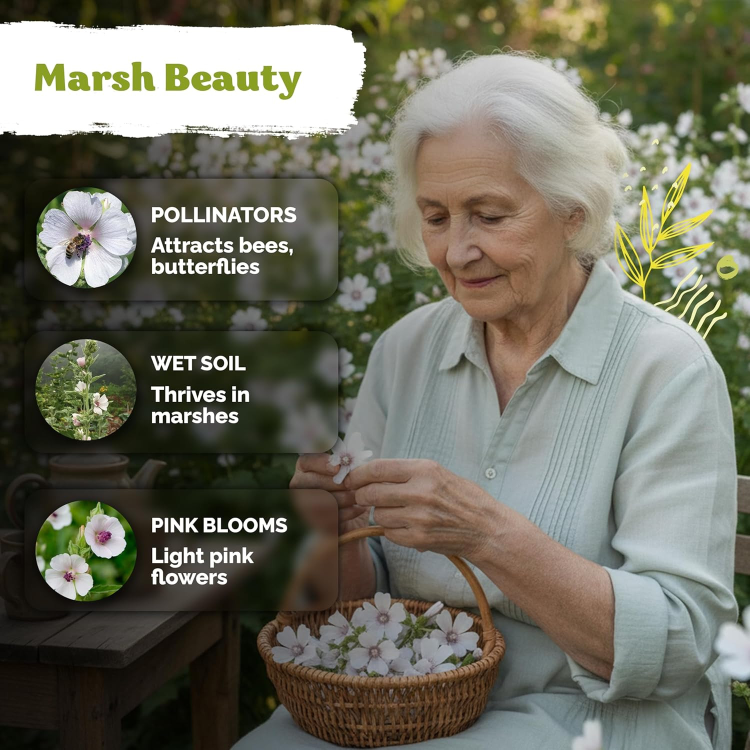 250 Marsh Mallow Seeds for Planting (Althaea Officinalis) – White Mallow Medicin