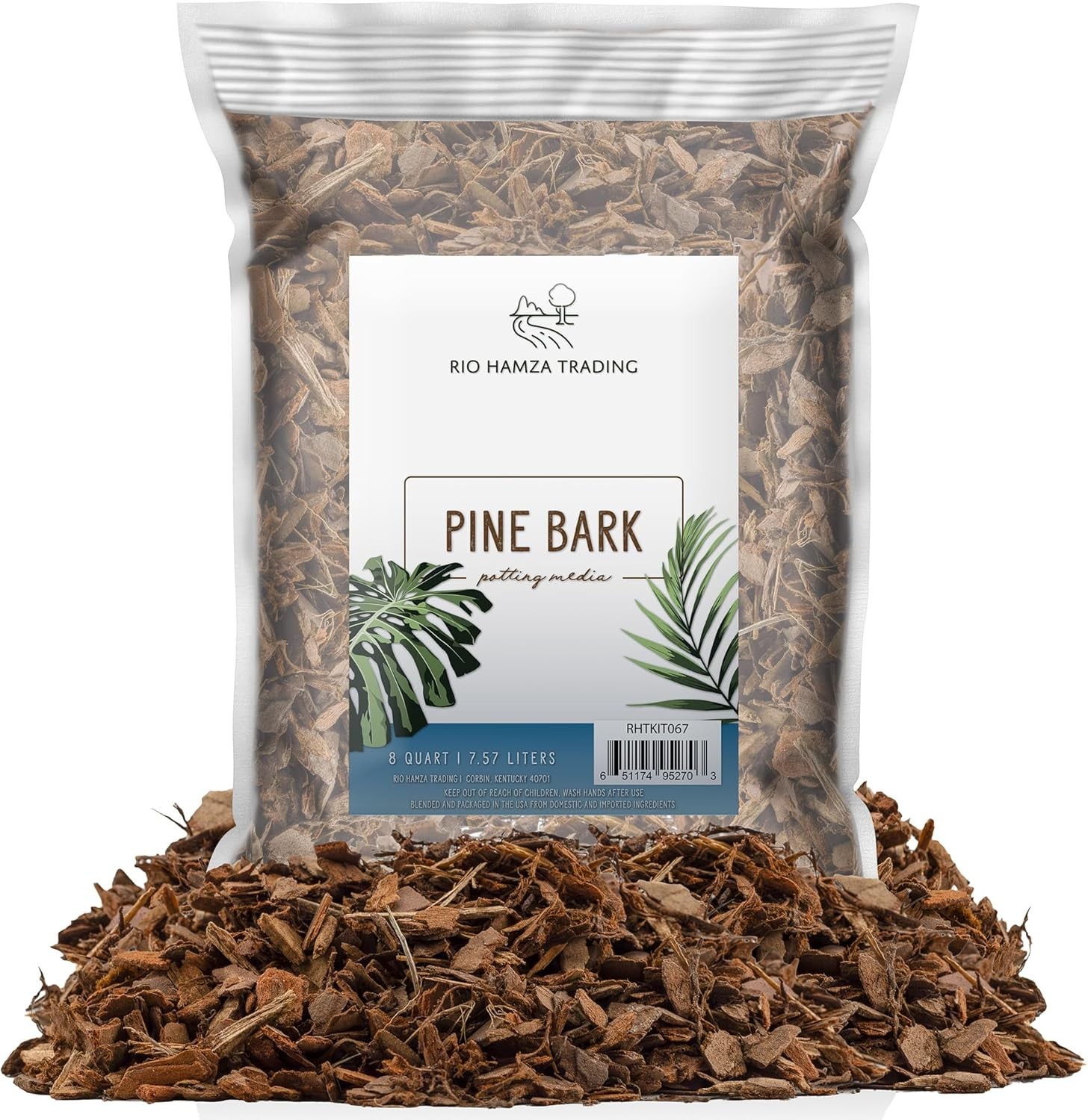 Natural Pine Bark Mulch – Small Chips for Indoor/Outdoor Use=