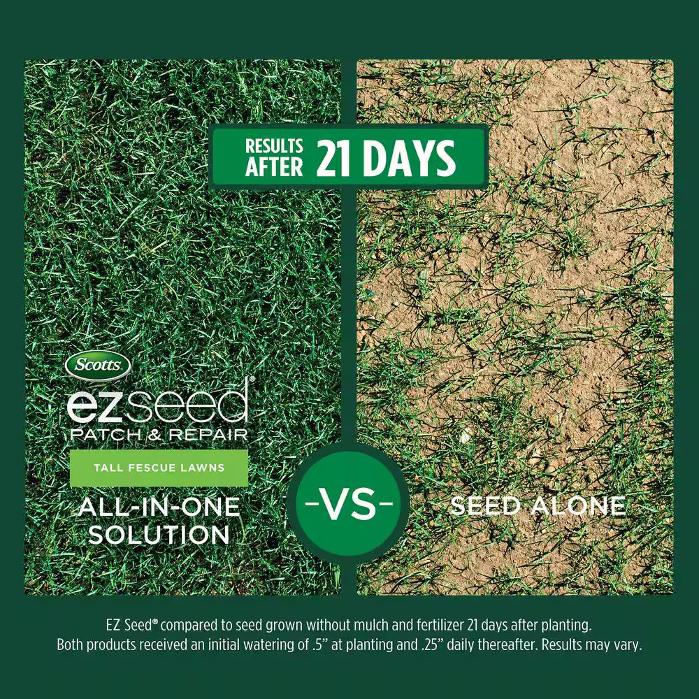 EZ Seed Patch and Repair Tall Fescue Lawns, 20 Lbs., with Mulch, Grass Seed and