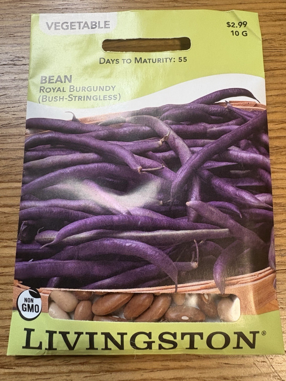 Livingston Seed Company Royal Burgundy Bush Stringless Non-GMO Bean Seeds