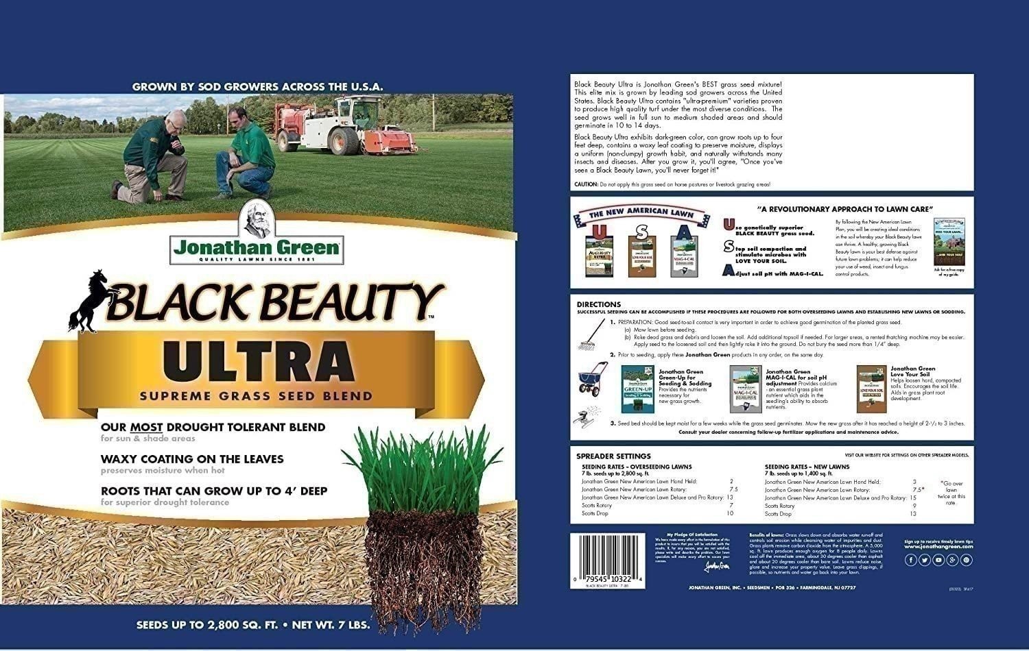 Jonathan Green Black Beauty Ultra Grass Seed, 25 Lb (4 Pack)