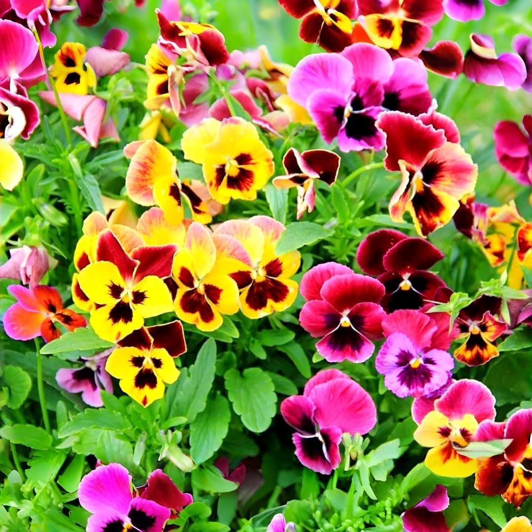 950 Mixed Colors Viola Flower Seeds for Planting, Cool-Season Blooming Plants fo