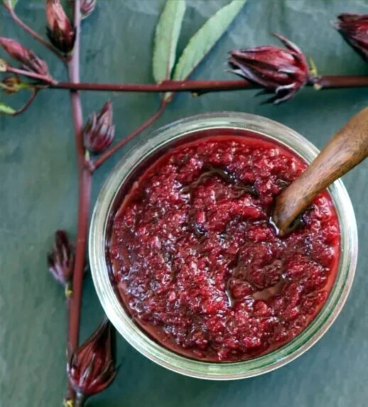 Roselle Seeds Hibiscus sab Jamaican Sorrel Florida Cranberry RARE LUOSHEN FLOWER