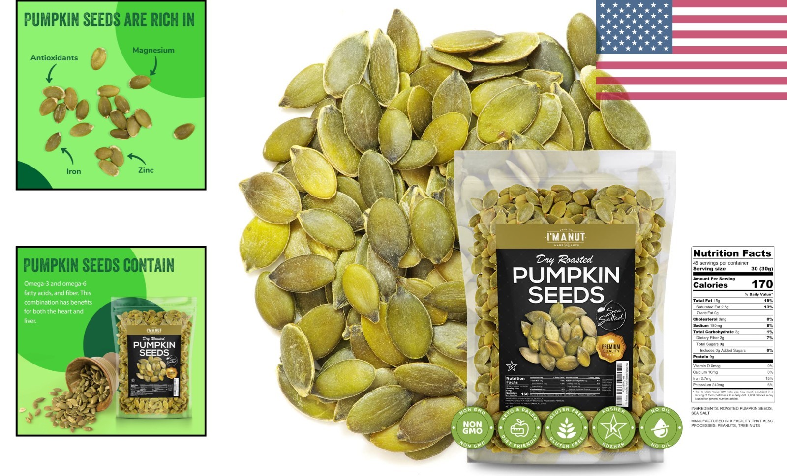Oven Toasted Pumpkin Seeds – Gluten & Peanut Free, & Keto Friendly