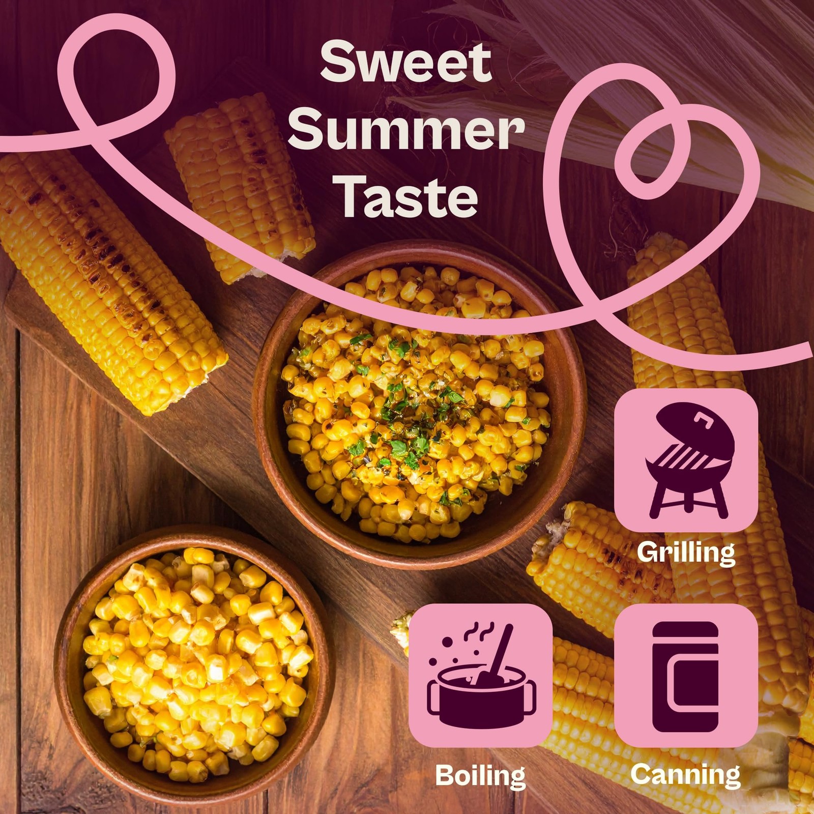 SVI 100 Golden 8 Bantam Corn Seeds (Zea mays) Yellow Sweet Corn Seed Packets