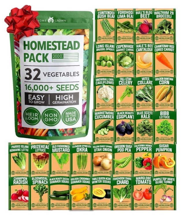 Heirloom Vegetable & Fruit 16,000+ Seeds for Planting – Non-GMO
