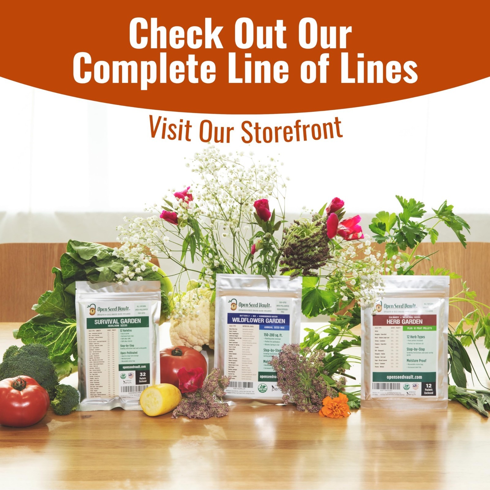 15,000 Heirloom Seeds – 32 Varieties, Non-GMO Survival Seeds for Indoor & Outdoo