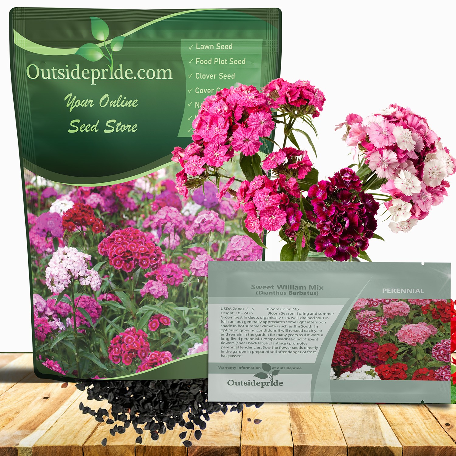 5 LBS Dianthus Sweet William Seed Mix For Planting | Xeriscape Landscaping