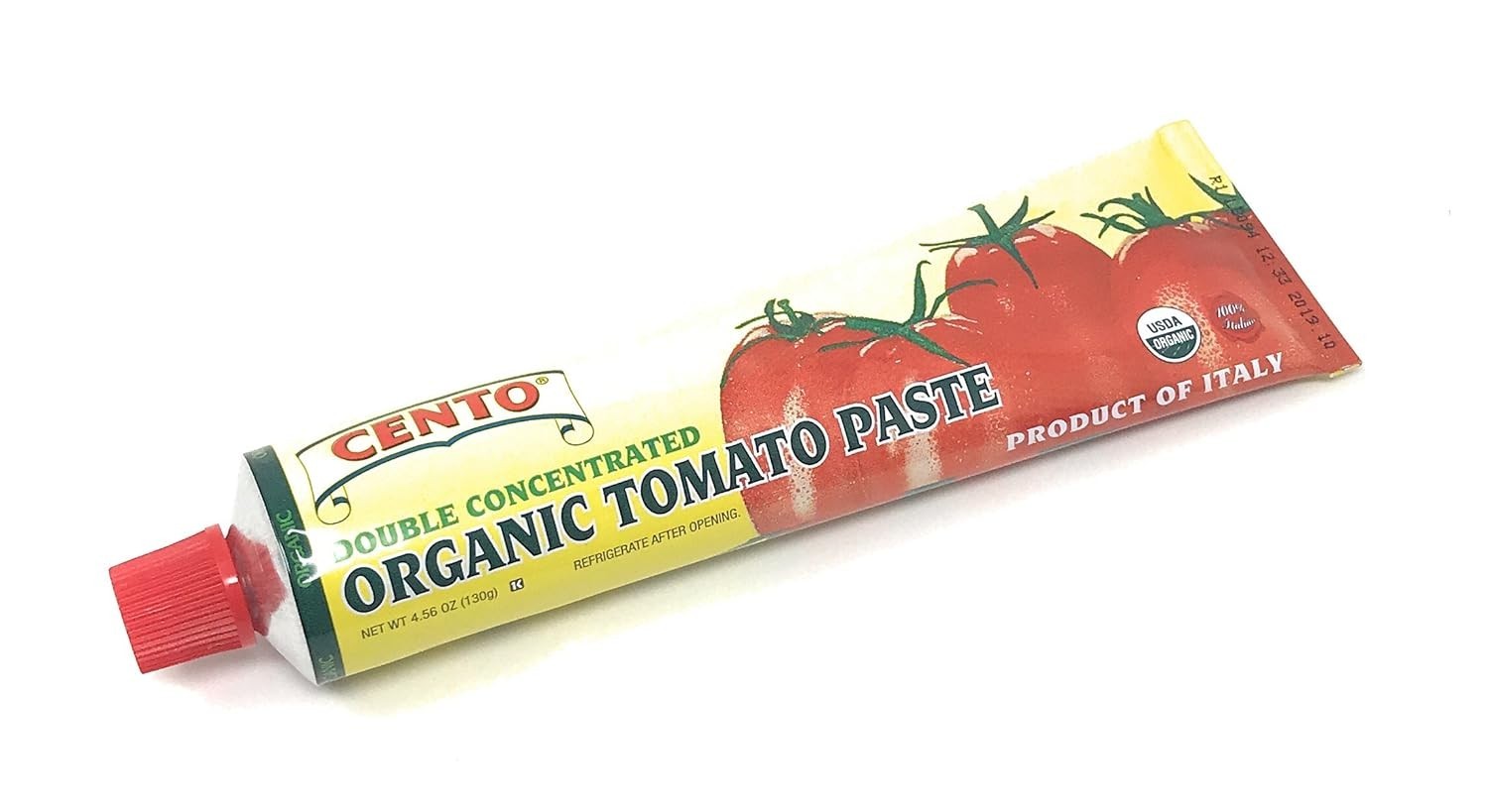Organic Double Concentrated Tomato Paste – 2 Tubes of 4.56oz for Gourmet Cooking