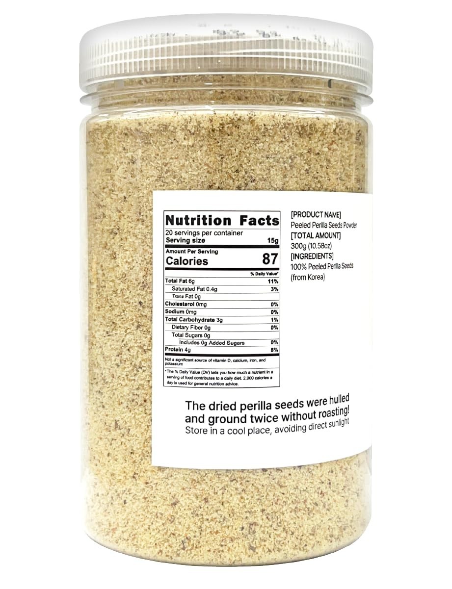 100% Pure Korean Peeled Perilla Seeds Powder Flour 300g – Gluten-Free Superfood